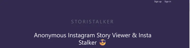 Storistalker Home page Storistalker Home page