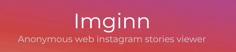 Imginn main page