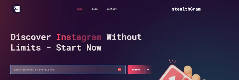 How the stealthGram viewer app works
