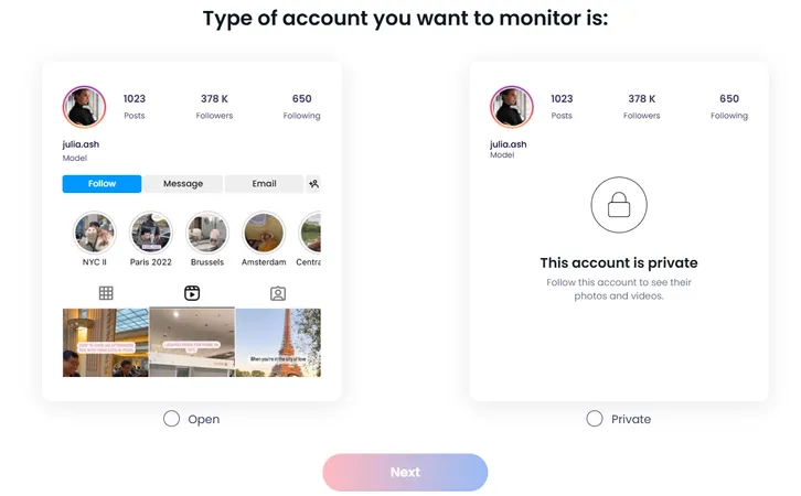 choose a type of account for the instagram likes viewer choose a type of account for the instagram likes viewer